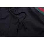 594861 Cotton canvas windbreaker with Gucci label black