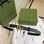 Gucci GG Marmont thin belt 409417 black