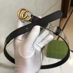 Gucci GG Marmont thin belt 409417 black