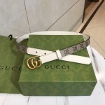 Gucci GG Marmont thin belt 409417 white