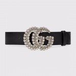 Gucci Leather belt with Double G buckle 582100