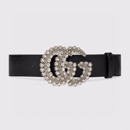 Gucci Leather belt with Double G buckle 582100