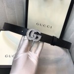 Gucci Leather belt with Double G buckle 582100