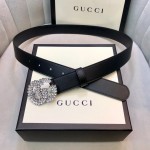 Gucci Leather belt with Double G buckle 582100