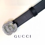 Gucci Leather belt with Double G buckle 582100