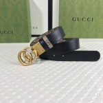 GG Marmont reversible belt 659417 black 3.0cm