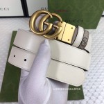 GG Marmont reversible belt 659417 white 3.0cm