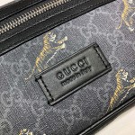 GG Black belt bag 474293 tiger