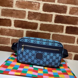 GG Multicolour belt bag 658657 light blue 