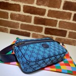 GG Multicolour belt bag 658657 light blue 