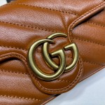 GG Marmont matelassé super mini bag brown 476433