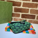 GG Marmont Multicolour super mini bag green 476433