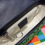 GG Marmont Multicolour super mini bag green 476433