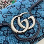 GG Marmont Multicolour super mini bag blue 476433