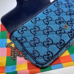 GG Marmont Multicolour super mini bag blue 476433