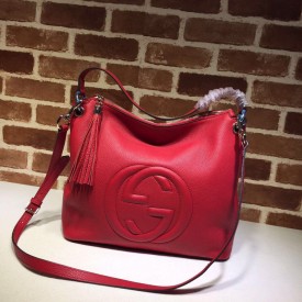 Gucci Soho leather hobo red 408825