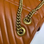 Gucci GG Marmont small matelassé shoulder bag 443497 brown