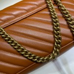 Gucci GG Marmont small matelassé shoulder bag 443497 brown