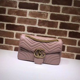 Gucci GG Marmont matelassé shoulder bag 443496 dusty pink 