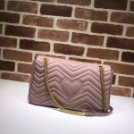 Gucci GG Marmont matelassé shoulder bag 443496 dusty pink 