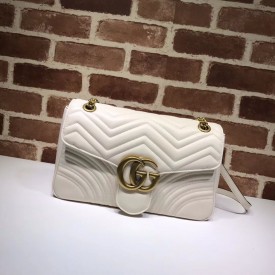 Gucci GG Marmont matelassé shoulder bag white 443496