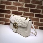 Gucci GG Marmont matelassé shoulder bag white 443496