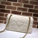 Gucci GG Marmont matelassé shoulder bag white 443496