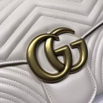 Gucci GG Marmont matelassé shoulder bag white 443496