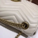 Gucci GG Marmont matelassé shoulder bag white 443496