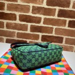 Gucci GG Marmont Multicolour small shoulder bag 443497 green