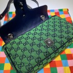 Gucci GG Marmont Multicolour small shoulder bag 443497 green