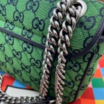 Gucci GG Marmont Multicolour small shoulder bag 443497 green