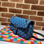 Gucci GG Marmont Multicolour small shoulder bag 443497 blue