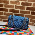 Gucci GG Marmont Multicolour small shoulder bag 443497 blue