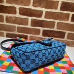 Gucci GG Marmont Multicolour small shoulder bag 443497 blue