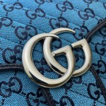 Gucci GG Marmont Multicolour small shoulder bag 443497 blue