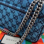 Gucci GG Marmont Multicolour small shoulder bag 443497 blue