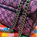 Gucci GG Marmont Multicolour small shoulder bag 443497 pink