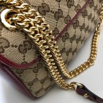 Gucci GG Marmont small shoulder bag 443497 beige-red