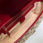 Gucci GG Marmont small shoulder bag 443497 beige-red