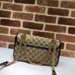 Gucci GG Marmont small shoulder bag 443497 beige-black