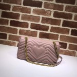 Gucci GG Marmont matelassé shoulder bag dusty pink 443497