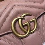 Gucci GG Marmont matelassé shoulder bag dusty pink 443497