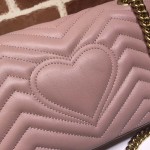 Gucci GG Marmont matelassé shoulder bag dusty pink 443497