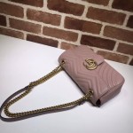 Gucci GG Marmont matelassé shoulder bag dusty pink 443497