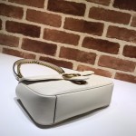 Gucci GG Marmont matelassé shoulder bag small 443497 white