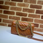 Gucci GG Marmont mini matelassé shoulder bag brown 446744