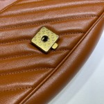 Gucci GG Marmont mini matelassé shoulder bag brown 446744