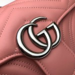 Gucci GG Marmont mini matelassé shoulder bag light pink 446744