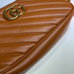 Gucci GG Marmont matelassé shoulder bag small brown 447632